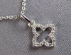 ESTATE SMALL .08CT DIAMOND 14KT WHITE GOLD 3D FLOWER STAR FLOATING PENDANT