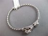 .04CT DIAMOND & AAA SAPPHIRE & BLACK ENAMEL 14KT WHITE GOLD CUFF BANGLE BRACELET