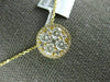 ESTATE LARGE 1.03CT DIAMOND 18KT YELLOW GOLD CLASSIC ROUND CLUSTER HALO PENDANT