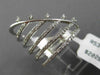 ESTATE LARGE .33CT DIAMOND 14KT WHITE GOLD 3D MULTI ROW ETOILE TRIANGULAR RING