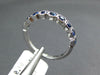 .60CT AAA SAPPHIRE 14K WHITE GOLD ROUND FILIGREE SEMI ETERNITY ANNIVERSARY RING