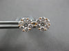 ESTATE 1.0CT DIAMOND 18KT ROSE GOLD 3D CLASSIC FLOWER INVISIBLE STUD EARRINGS