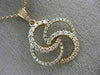 ESTATE LARGE .66CT DIAMOND 18KT ROSE GOLD 3D OPEN FLOWER CIRCLE OF LIFE PENDANT