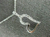 ESTATE .20CT DIAMOND 18KT WHITE GOLD 3D SIDEWAYS HEART FLOATING LOVE PENDANT