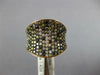 LARGE 1.42CT MULTI COLOR DIAMOND 18KT ROSE GOLD 3D MULTI ROW DOME SHAPE FUN RING