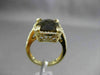 ESTATE MASSIVE 6.92CT DIAMOND & SMOKY TOPAZ 14KT YELLOW GOLD HALO FILIGREE RING