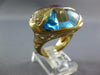 EXTRA LARGE 9.66CT DIAMOND & AAA AMETHYST & BLUE TOPAZ 14K YELLOW GOLD OVAL RING