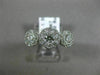 ESTATE WIDE 1.55CT ROUND DIAMOND 18K WHITE GOLD 3D PAST PRESENT FUTURE LOVE RING