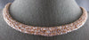 EXTRA LARGE 37.02CT PINK DIAMOND 18KT ROSE GOLD CLUSTER COCKTAIL TENNIS NECKLACE