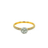 .52CT DIAMOND 18KT 2 TONE GOLD 3D CLASSIC CLUSTER SEMI ETERNITY FLOWER LOVE RING