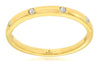 ESTATE .06CT DIAMOND 14KT YELLOW GOLD 3D ROUND ETOILE WEDDING ANNIVERSARY RING