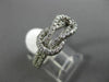 ESTATE WIDE .70CT DIAMOND 14K WHITE GOLD 3D INFINITY LOVE KNOT PROMISE LOVE RING