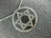 ESTATE LARGE 1.84CT DIAMOND 14K WHITE GOLD CIRCULAR STAR OF DAVID PENDANT #2481|2481-1