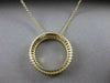 ESTATE 1.15CTW BAGUETTE DIAMOND 14K GOLD 20MM CIRCLE OF LOVE PENDANT CHAIN 20201