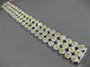 LARGE 20.24CT WHITE & FANCY YELLOW DIAMOND 18KT TWO TONE GOLD 3D TENNIS BRACELET