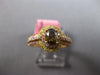 LARGE 1.11CT WHITE PINK & MOCHA DIAMOND 18KT YELLOW GOLD CLASSIC ENGAGEMENT RING