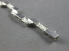 ESTATE .80CT DIAMOND 14KT WHITE GOLD ROUND GEOMETRICAL TRAPEZOID TENNIS BRACELET