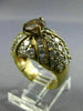 ESTATE LARGE 2.70CT WHITE & ORANGE DIAMOND 18KT YELLOW GOLD 3D ANNIVERSARY RING