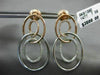 ESTATE LARGE .50CT DIAMOND 14K WHITE & ROSE GOLD OVAL LOVE KNOT HANGING EARRINGS