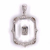 EXTRA LARGE 1.54CT DIAMOND & BLACK ENAMEL & CRYSTAL 18KT WHITE GOLD FUN PENDANT