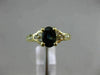 ESTATE 1.33CT DIAMOND & AAA OVAL SAPPHIRE 14K YELLOW GOLD FLOWER ENGAGEMENT RING