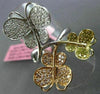 LARGE .91CT WHITE PINK & FANCY YELLOW DIAMOND 18KT TRI COLOR GOLD BUTTERFLY RING