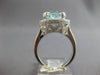 LARGE 7.23CT DIAMOND & AAA AQUAMARINE 18KT WHITE GOLD FILIGREE ENGAGEMENT RING