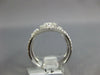 ESTATE LARGE 1.53CT DIAMOND 18KT WHITE GOLD 3D CLUSTER DOUBLE V SHAPE FUN RING