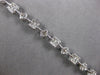 ESTATE 2.78CT DIAMOND 18K WHITE GOLD 3D ROUND & BAGUETTE SQUARE TENNIS BRACELET