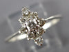 ESTATE .30CT DIAMOND 14KT WHITE GOLD 3D CLUSTER SNOWFLAKE FLOWER FUN RING #27322