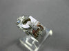 ESTATE WIDE .15CT DIAMOND 14KT WHITE GOLD 3 DIMENSIONAL CIRCULAR FUN RING #15866
