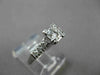 ANTIQUE WIDE .62CT ROUND DIAMOND PLATINUM FISHTAIL ENGAGEMENT RING #23370
