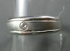 ESTATE .10CT DIAMOND 14K WHITE GOLD SOLITAIRE MENS WEDDING ENGAGEMENT RING #1283