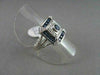 ANTIQUE 1.4CTW AAA SAPPHIRE & DIAMOND 14KT WHITE GOLD COCKTAIL RING!!!!!!