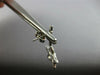 ESTATE LARGE 1.0CT DIAMOND 14KT WHITE GOLD 3D STAR SNOWFLAKE HANGING EARRINGS