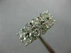 LARGE 3.15CT ROUND DIAMOND 14KT WHITE GOLD 3D BRILLIANT DOUBLE ROW WEDDING RING