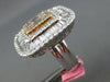 4.34CT DIAMOND 18K WHITE & ROSE GOLD 3D ROUND & BAGUETTE BALLERINA COCKTAIL RING