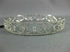 WIDE 1.79CT DIAMOND 18KT WHITE GOLD 3D OPEN FILIGREE MULTI HEART BANGLE BRACELET