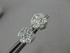 ESTATE 1.52CTW DIAMOND CLUSTER 14KT WHITE GOLD EARRINGS 9MM #2467