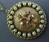 ANTIQUE .36CT AMETHYST & SOUTH SEA PEARL 14KT WHITE GOLD 3D FLOWER PENDANT 25604