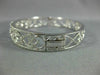 WIDE 1.79CT DIAMOND 18KT WHITE GOLD 3D OPEN FILIGREE MULTI HEART BANGLE BRACELET