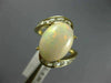 ESTATE LARGE 6.20CT CZ & AAA OPAL 14KT YELLOW GOLD 3D OVAL CRISS CROSS RING