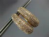 ESTATE WIDE 3.72CT PINK DIAMOND 18KT ROSE GOLD MULTI ROW HOOP HANGING EARRINGS