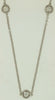 ESTATE .25CT DIAMOND 14KT WHITE GOLD 3D CLASSIC BEZEL BY THE YARD LOVE NECKLACE