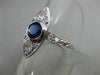 ANTIQUE 1.66CT OLD MINE DIAMOND & AAA SAPPHIRE PLATINUM 3D MARQUISE RING #17069