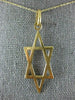 ESTATE LARGE 14KT YELLOW GOLD 3D CLASSIC STAR OF DAVID FLOATING PENDANT #535