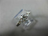 ESTATE .84CT DIAMOND 14KT WHITE GOLD PAST PRESENT FUTURE ENGAGEMENT RING #20723