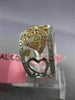 WIDE .88CT WHITE PINK & FANCY YELLOW DIAMOND 18K TRI COLOR GOLD ANNIVERSARY RING