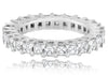 2.59CT DIAMOND 18K WHITE GOLD ASSCHER CUT SHARED PRONG ETERNITY ANNIVERSARY RING