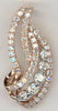 ESTATE .62CT DIAMOND 18KT ROSE GOLD MULTI ROW JOURNEY TEAR DROP FLOATING PENDANT